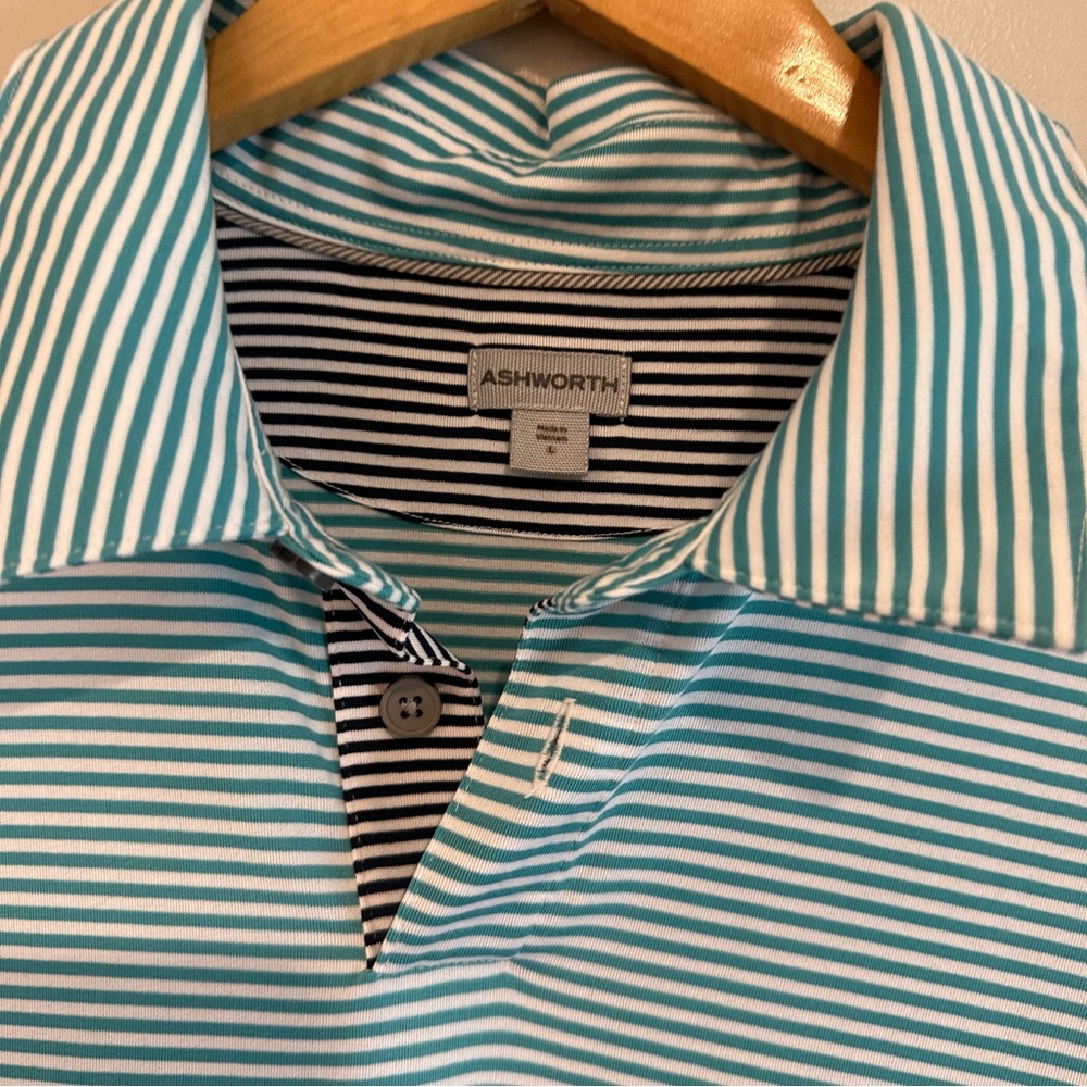 Ashworth Tech Stripe Jersey golf polo - Picture 2 of 6